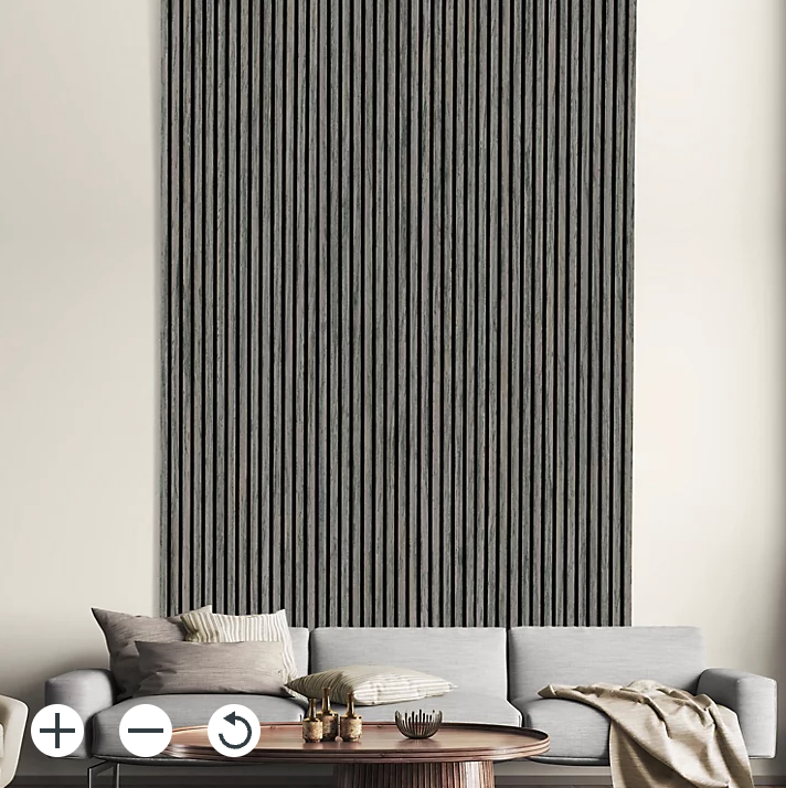 Acustico Grey Oak veneer Acoustic panel (L)1200mm to 2400mm (W)572.5mm, 3.5kg