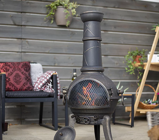 Cuba Cast iron & steel Chiminea