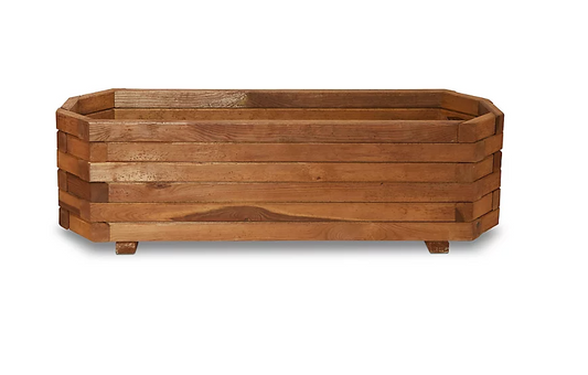 Brown Wooden Rectangular Trough