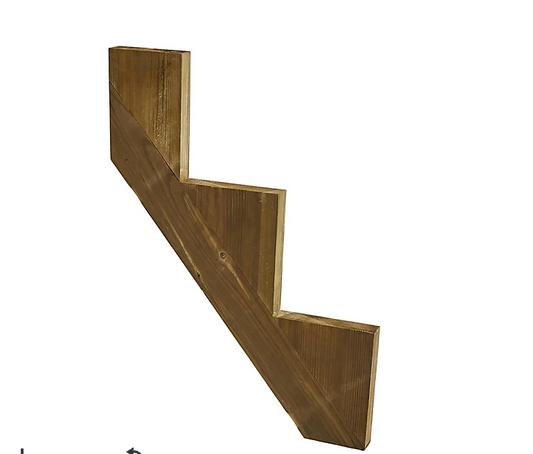 Softwood 3 step Deck riser (L) 1000mm